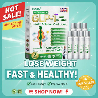 MHRA | Official UK 🇬🇧 Store — 𝐏𝐄𝐀𝐊𝐀® 𝐆𝐋𝐏-𝟏 𝐓𝐢𝐫𝐳𝐞𝐩𝐚𝐭𝐢𝐝𝐞 𝐒𝐢𝐱-𝐢𝐧-𝐎𝐧𝐞 𝗦𝗹𝗶𝗺 & 𝑯𝒆𝒂𝒍𝒕𝒉 𝑶𝒓𝒂𝒍 𝑺𝒐𝒍𝒖𝒕𝒊𝒐𝒏, GIP and GLP-1 Dual-Action Weight Loss Solution, One Bottle Daily, Results in 7 Days🛒