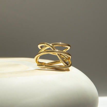 intertwined band ring